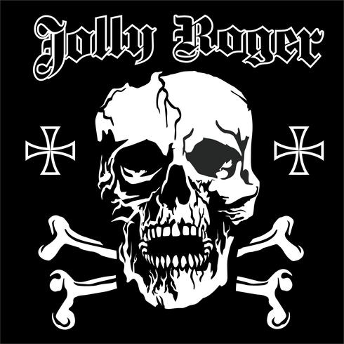 aggressive emblem with skull vector