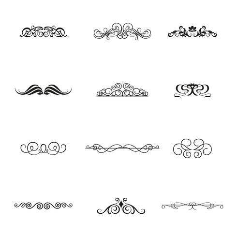 Flourishes Calligraphic Ornaments and Frames.  vector