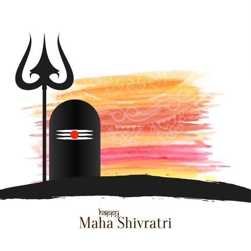 Abstract Mahashivratri festival greeting background vector