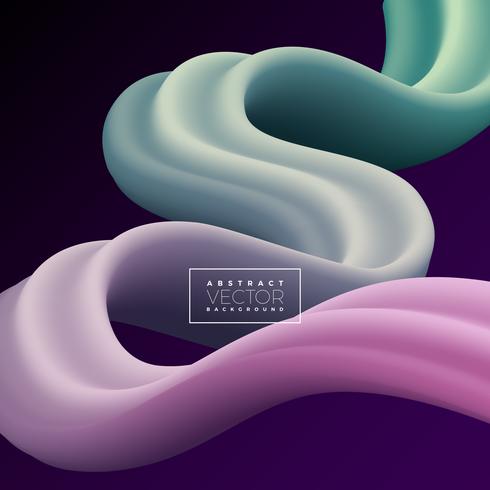 Abstract 3D Colorful Curve Line  vector