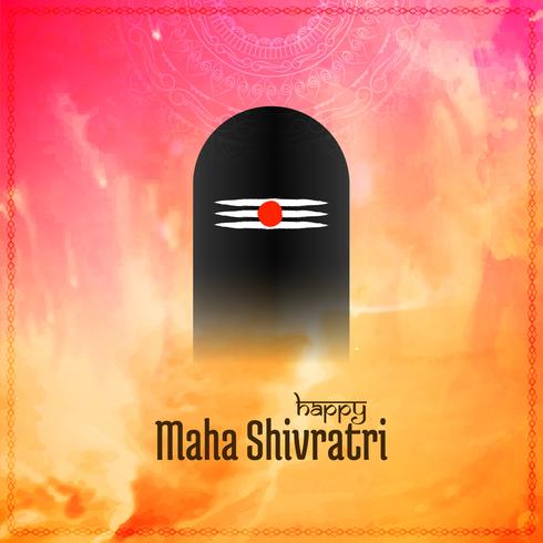 Abstract Mahashivratri festival greeting background vector