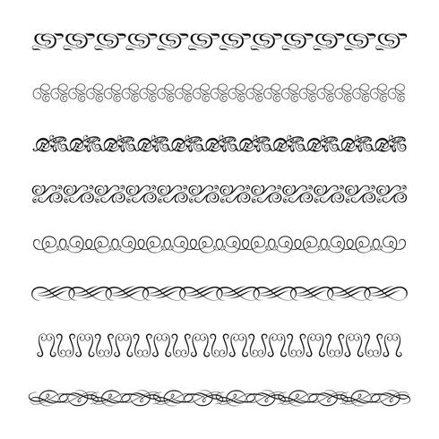 Flourishes Calligraphic Ornaments and Frames vector