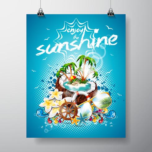 summer holiday theme vector