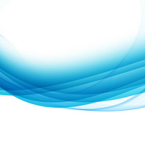 Abstract blue wave style design background vector