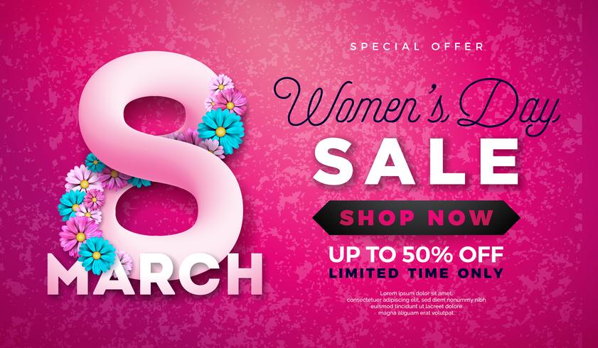 Women's Day Sale Design vector