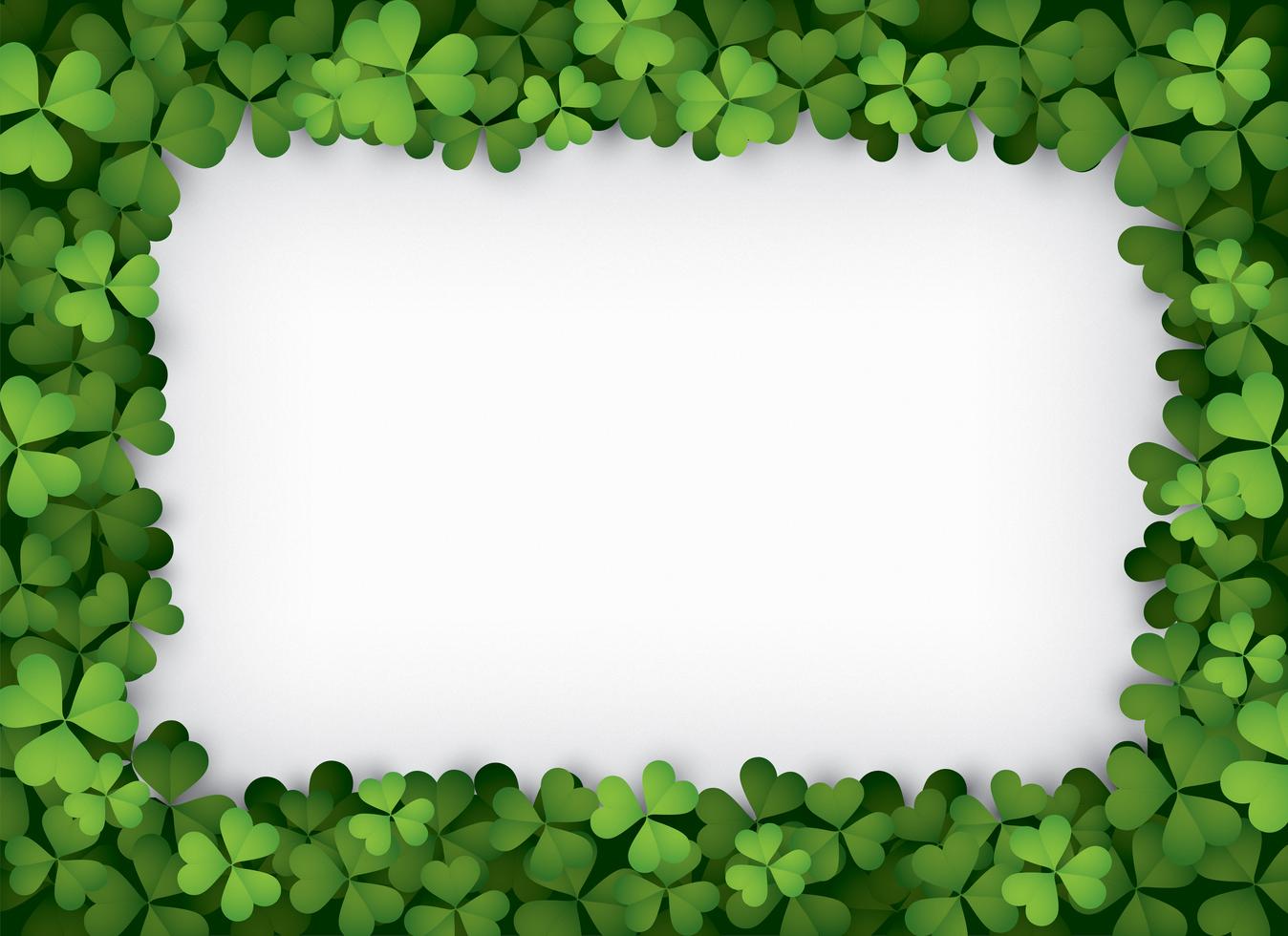 Green clover border 336924 Vector Art at Vecteezy