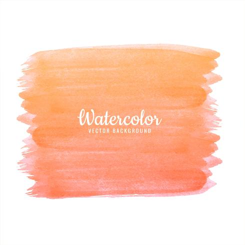 Abstract orange colorful watercolor stroke vector