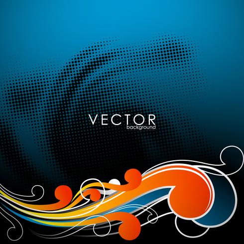 Abstract grunge elements on dark background. vector
