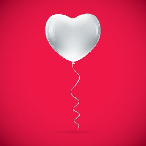 Heart shaped balloon vector