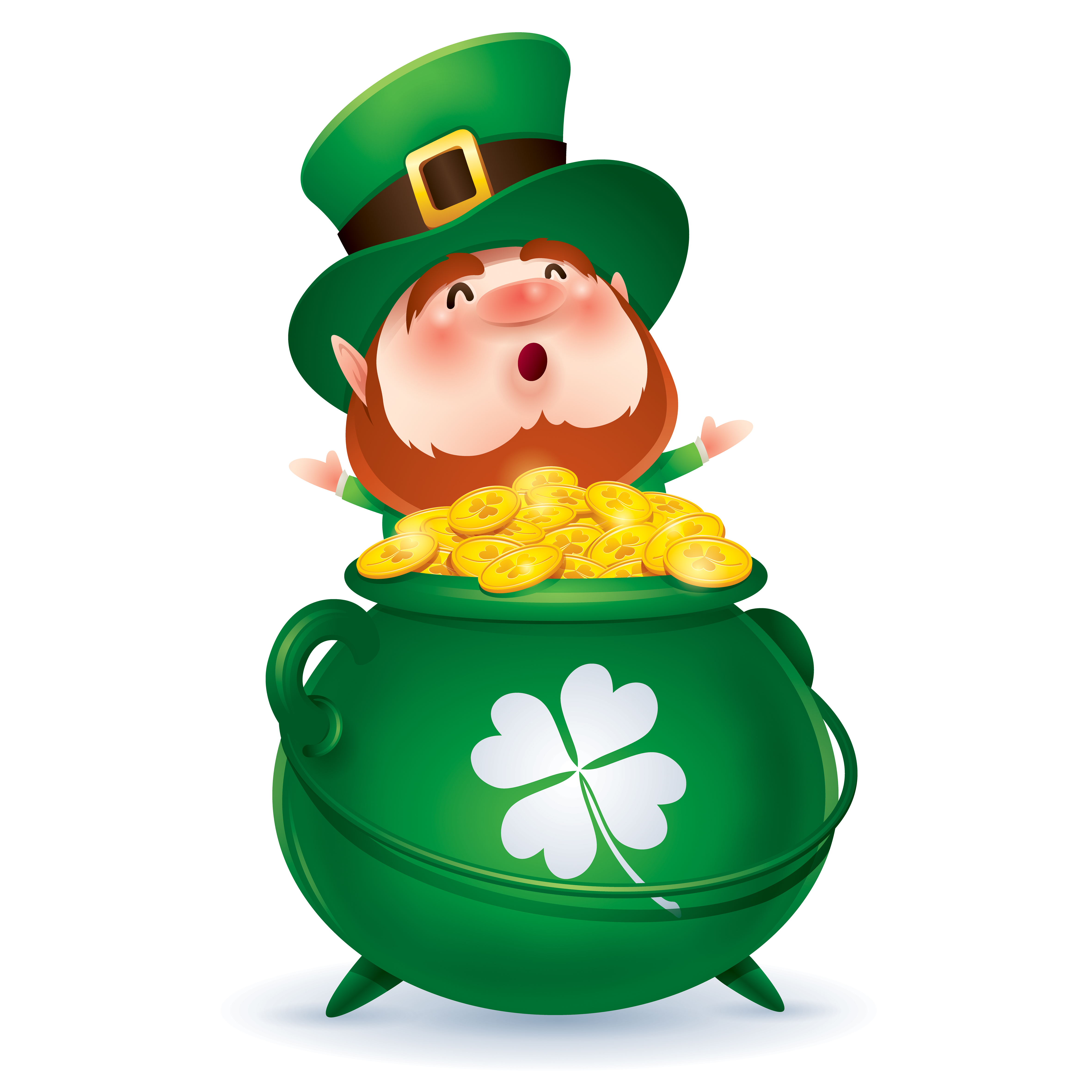 Cartoon Leprechaun In Green Top Hat Download Free Vectors Clipart Graphics Vector Art