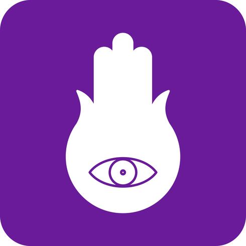 vector hand eye icon