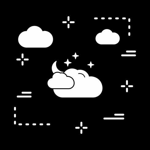 icono de vector nube estrellas