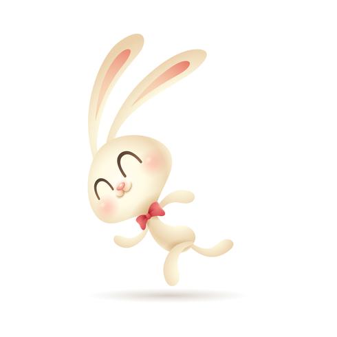 Conejito de pascua corriendo vector