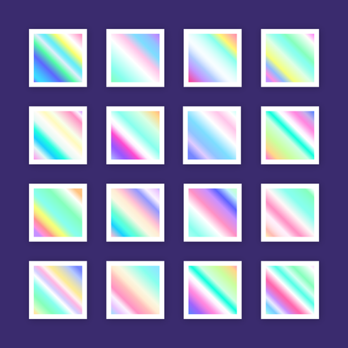 Holographic Gradient Swatches Vector