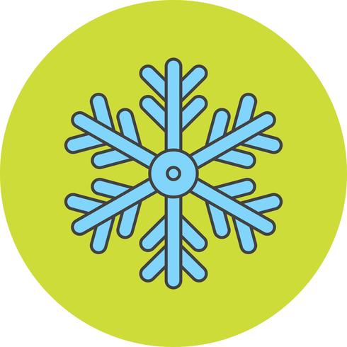 icono de copo de nieve de vector