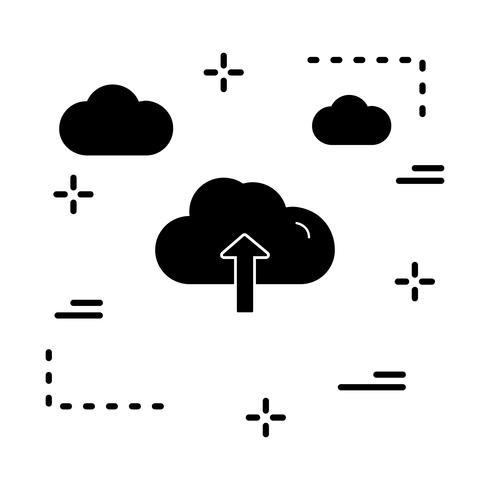 vector cloud upload icon