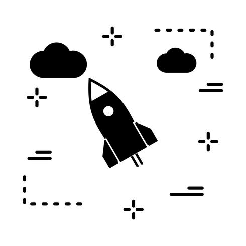 vector rocket icon 