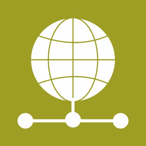 icono global de servidor de vectores