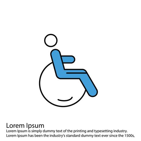 Icono de handicap vector