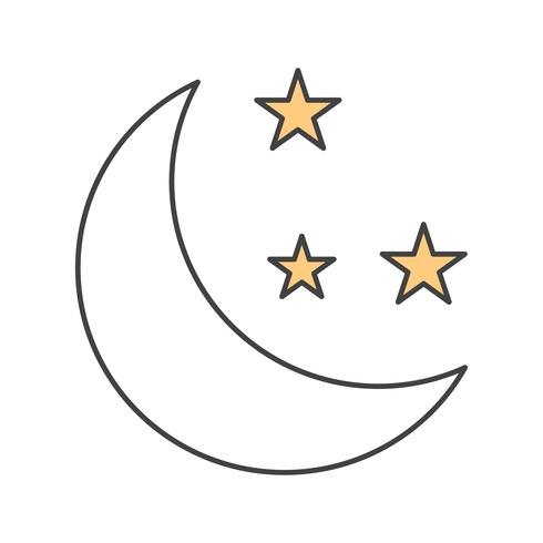 vector moon icon 