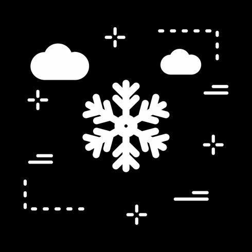 icono de copo de nieve de vector