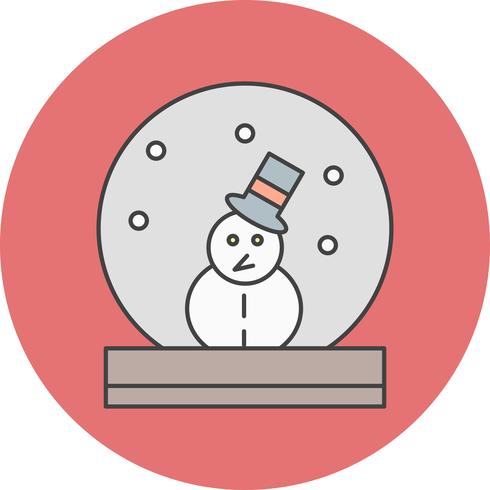 icono de hombre de nieve de vector