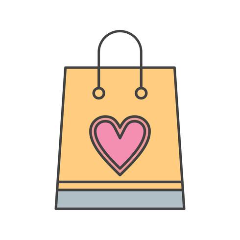 vector shopping bag icon 