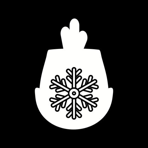 icono de copo de nieve de vector