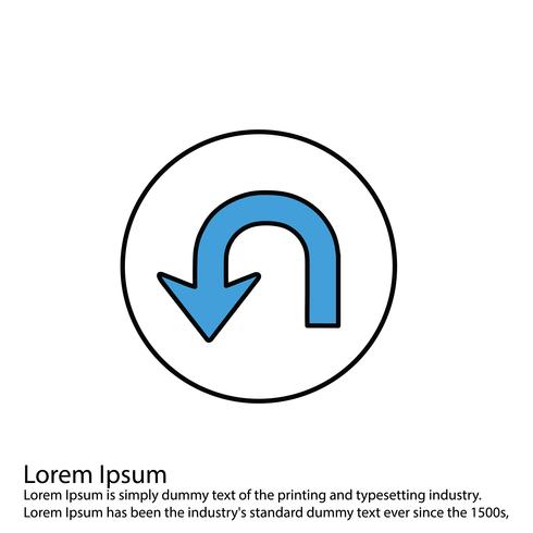 Vector uturn icon
