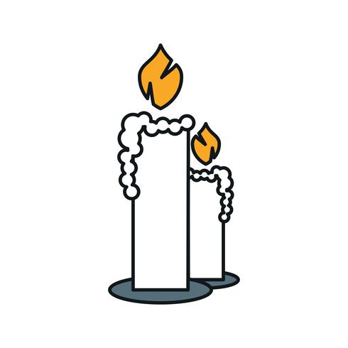 icono de velas vectoriales vector