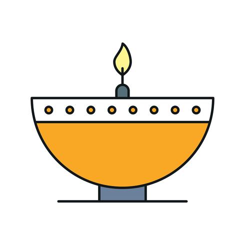 vector diwali lamp icon