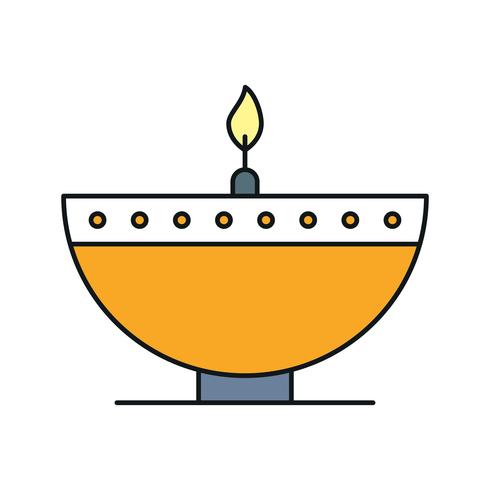 vector diwali lamp icon