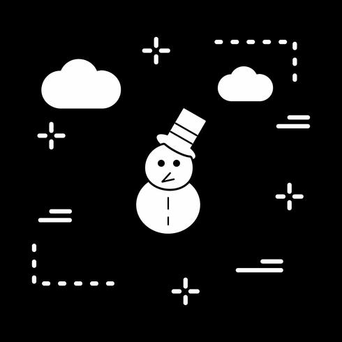 icono de hombre de nieve de vector