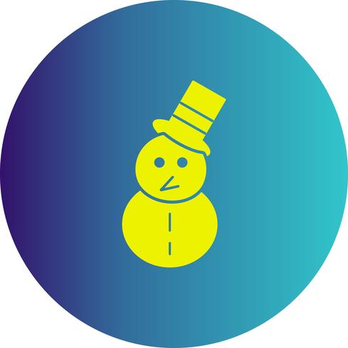 icono de hombre de nieve de vector