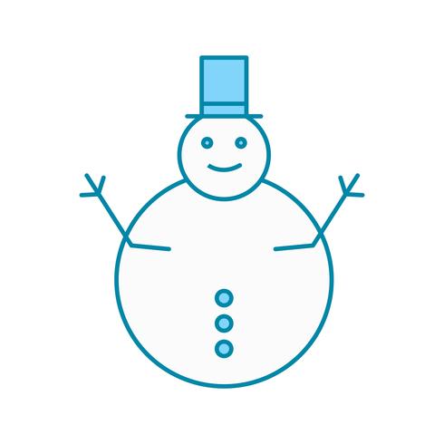 vector snow man icon