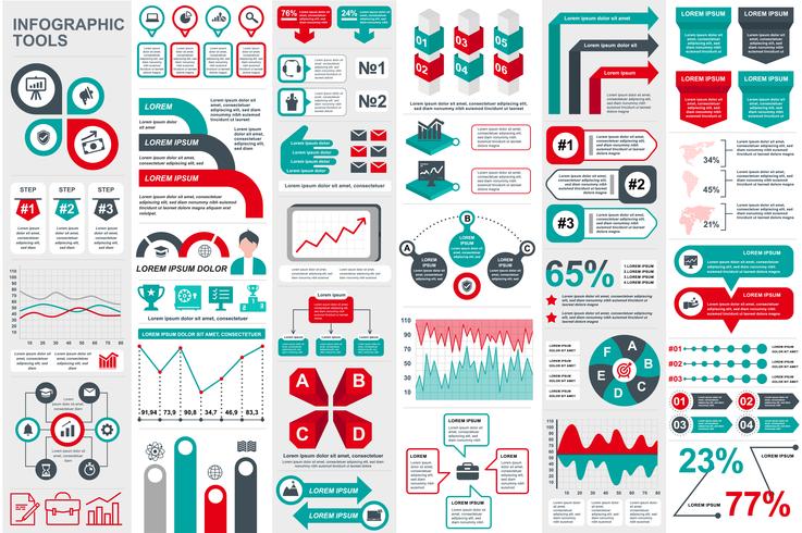 Plantilla de diseño de vector de visualización de datos elementos infográficos