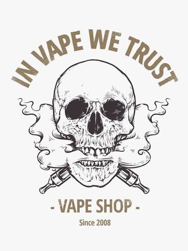 Vaping Skull Art vector