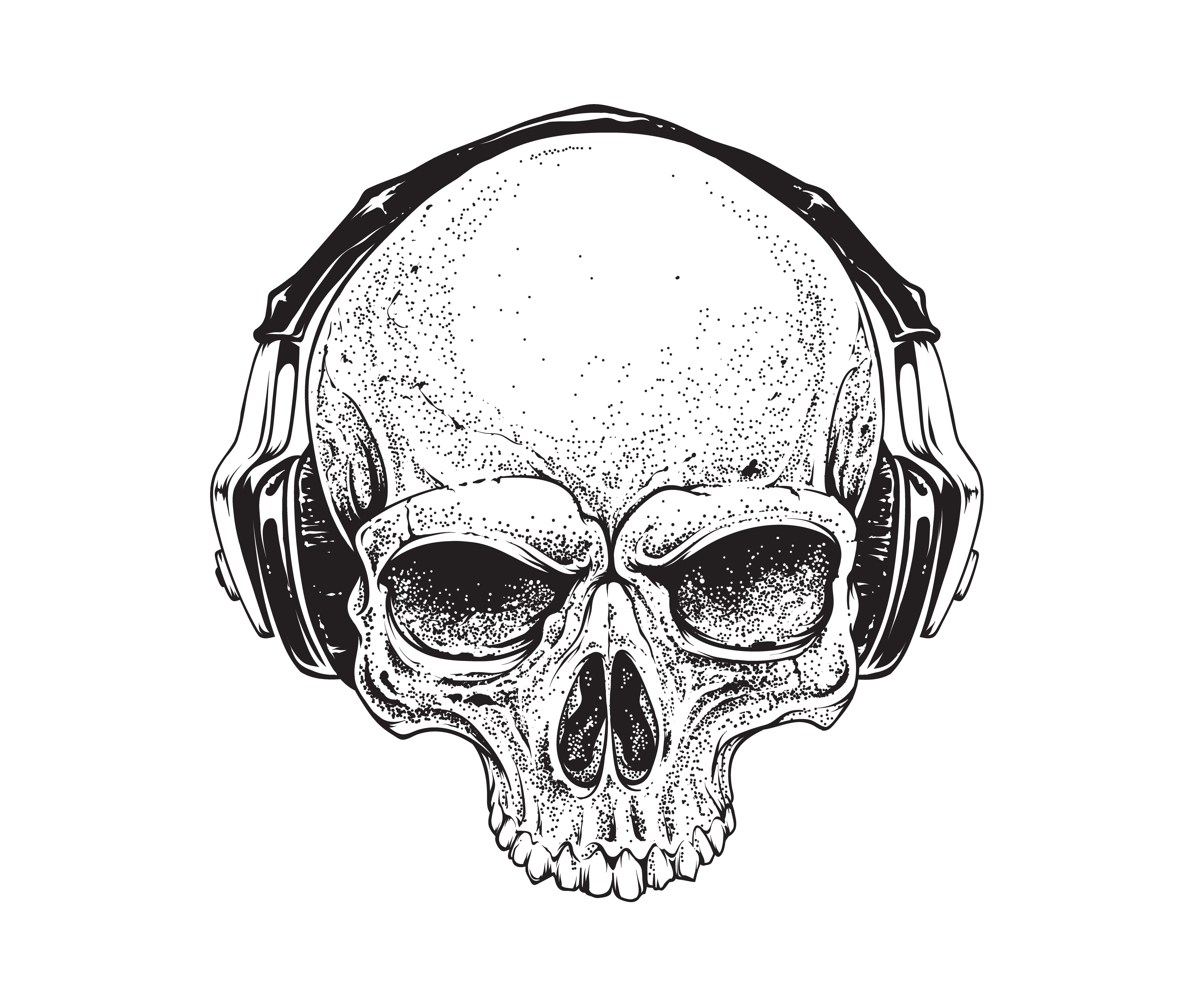 Skull with Headphones 338452 Vector Art at Vecteezy