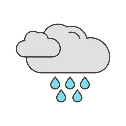 icono de lluvia vector