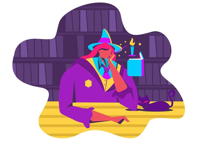 Wizard School vector