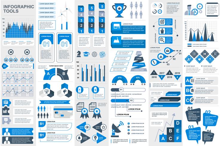 Plantilla de diseño de vector de visualización de datos elementos infográficos