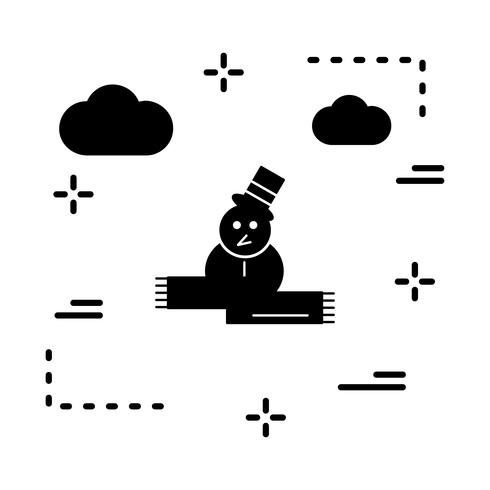 vector snow man icon 