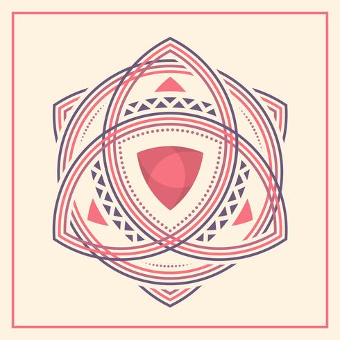 Plano moderno Triquetra Vector de nudo