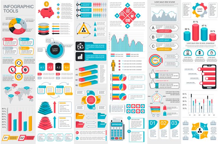 Plantilla de diseño de vector de visualización de datos elementos infográficos