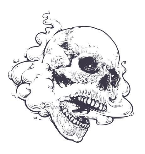 Vaping Skull Art vector