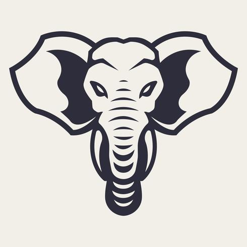 Elephant Mascot Vector Icon