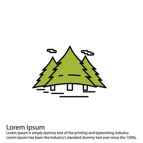 Icono de bosque vector