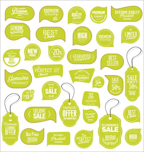 Modern badges stickers and labels collection vector