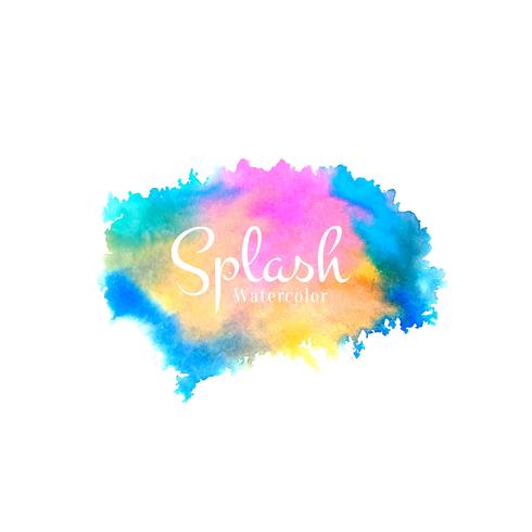 Abstract watercolor splash design background vector
