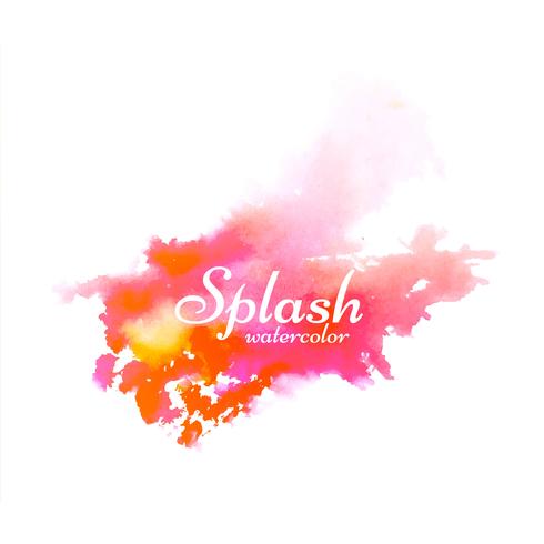 Abstract colorful watercolor splash design vector